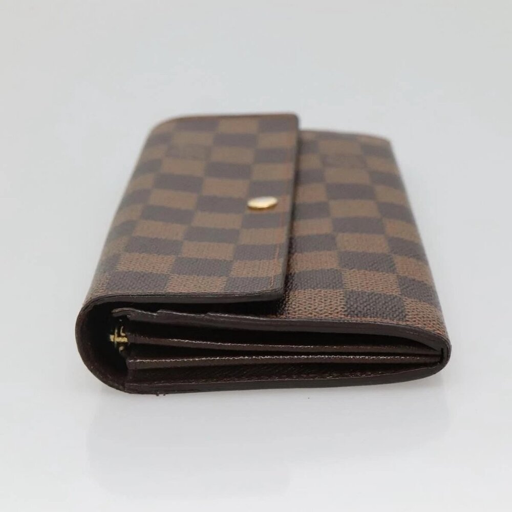 LOUIS VUITTON Damier Ebene Portefeuille Sarah Long Wallet N60491 LV Auth 135012 - Picture 6 of 16